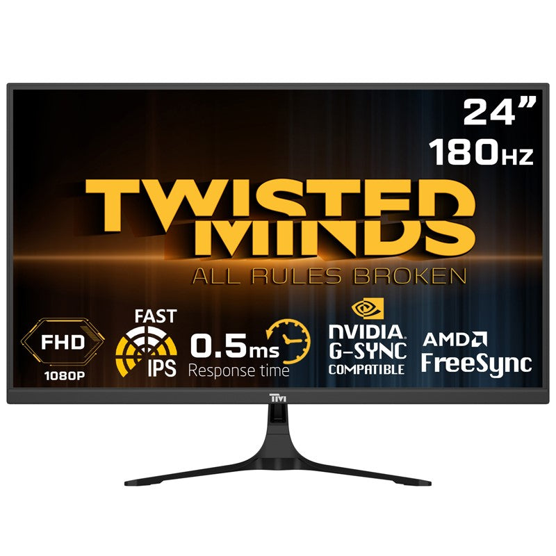 Twisted Minds 24" FHD FAST IPS / 180Hz / 0.5ms / HDMI 2.0 Gaming Monitor - Black