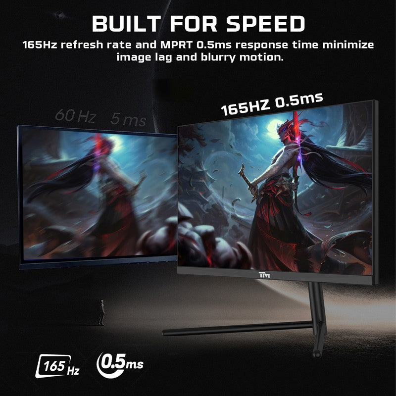 Twisted Minds 27'' QHD Fast IPS / 165Hz / 0.5MS / HDMI 2.1 / HDR400 RGB Gaming Monitor - Black