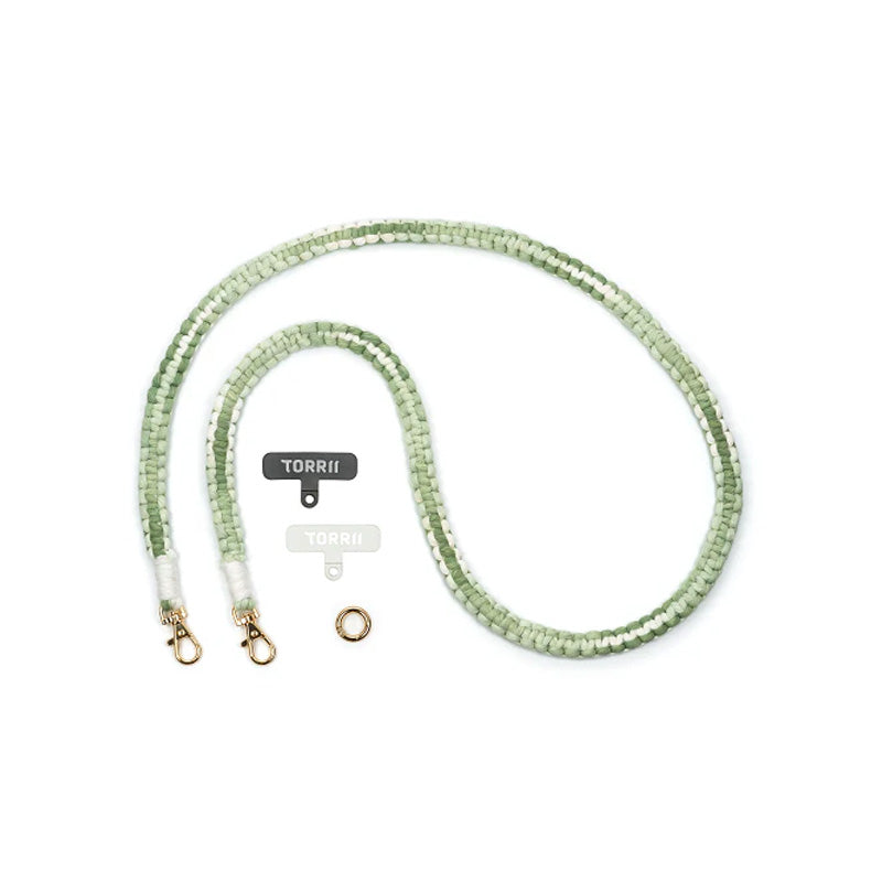 Torrii Knotty Braided Crossbody Strap - Gradient Green