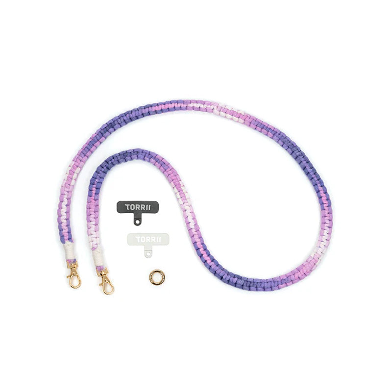 Torrii Knotty Braided Crossbody Strap -  Gradient Purple