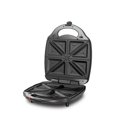 Black+Decker 3-in-1 Sandwich, Waffle and Grill Maker - 1400W / 4 Slice Capacity / Black