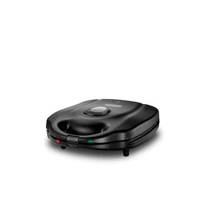 Black+Decker 3-in-1 Sandwich, Waffle and Grill Maker - 1400W / 4 Slice Capacity / Black