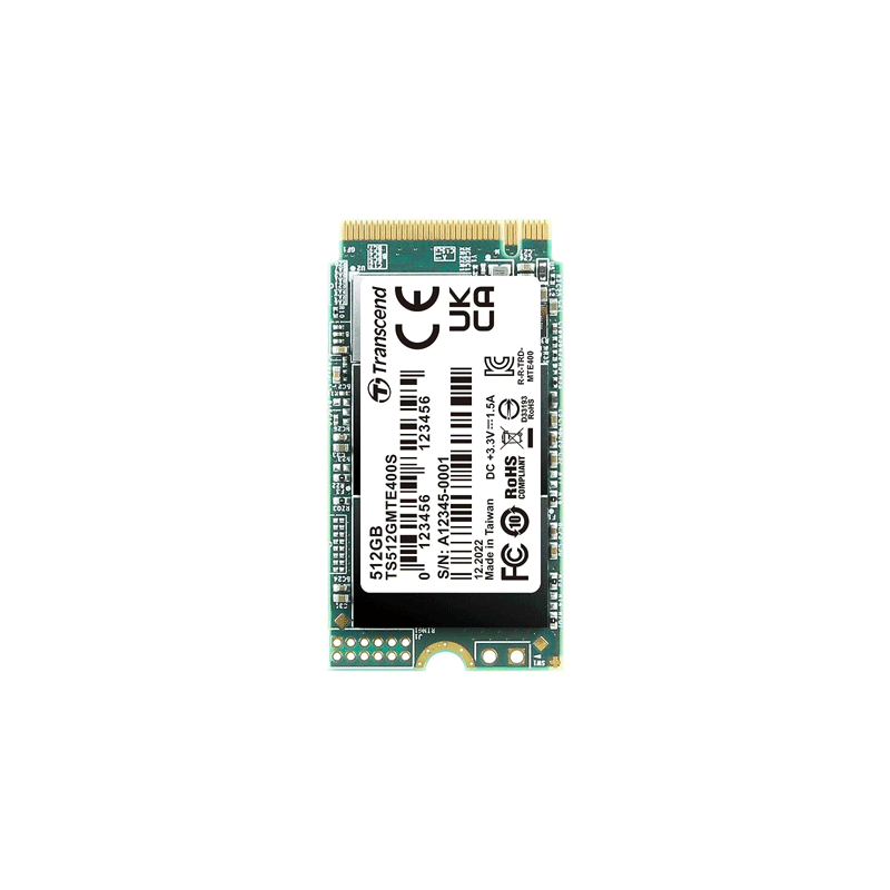 تجاوز PCIe 400S - 512 جيجابايت / م.2 2242 / 200 تيرابايت / إس إس دي (حالة محرك صلب)