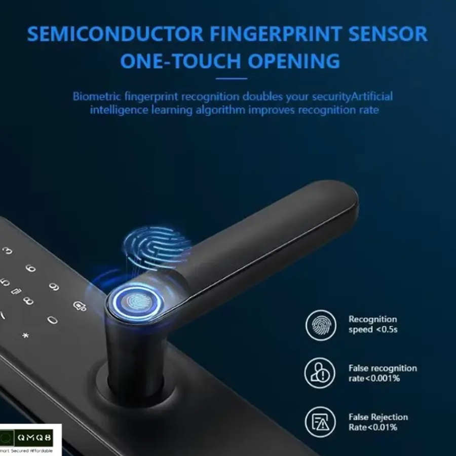 Gopeta QMQ8  Smart Lock Security at Your Fingertips - Black
