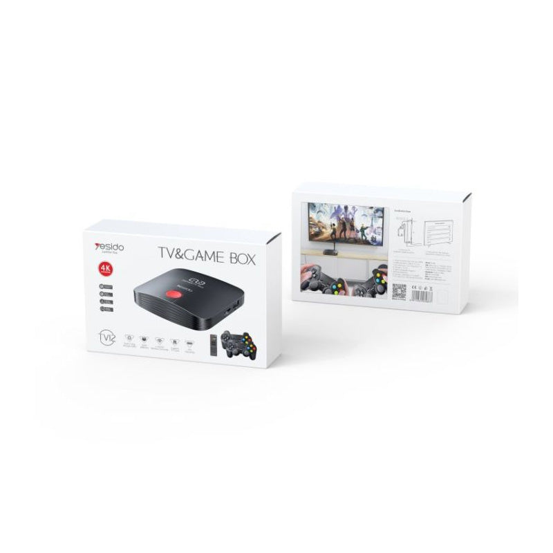 Yesido TV12 Wireless Control Game & TV Box - 3.5M / WiFi / 1080P / USB / HDMI / RJ45 - Black