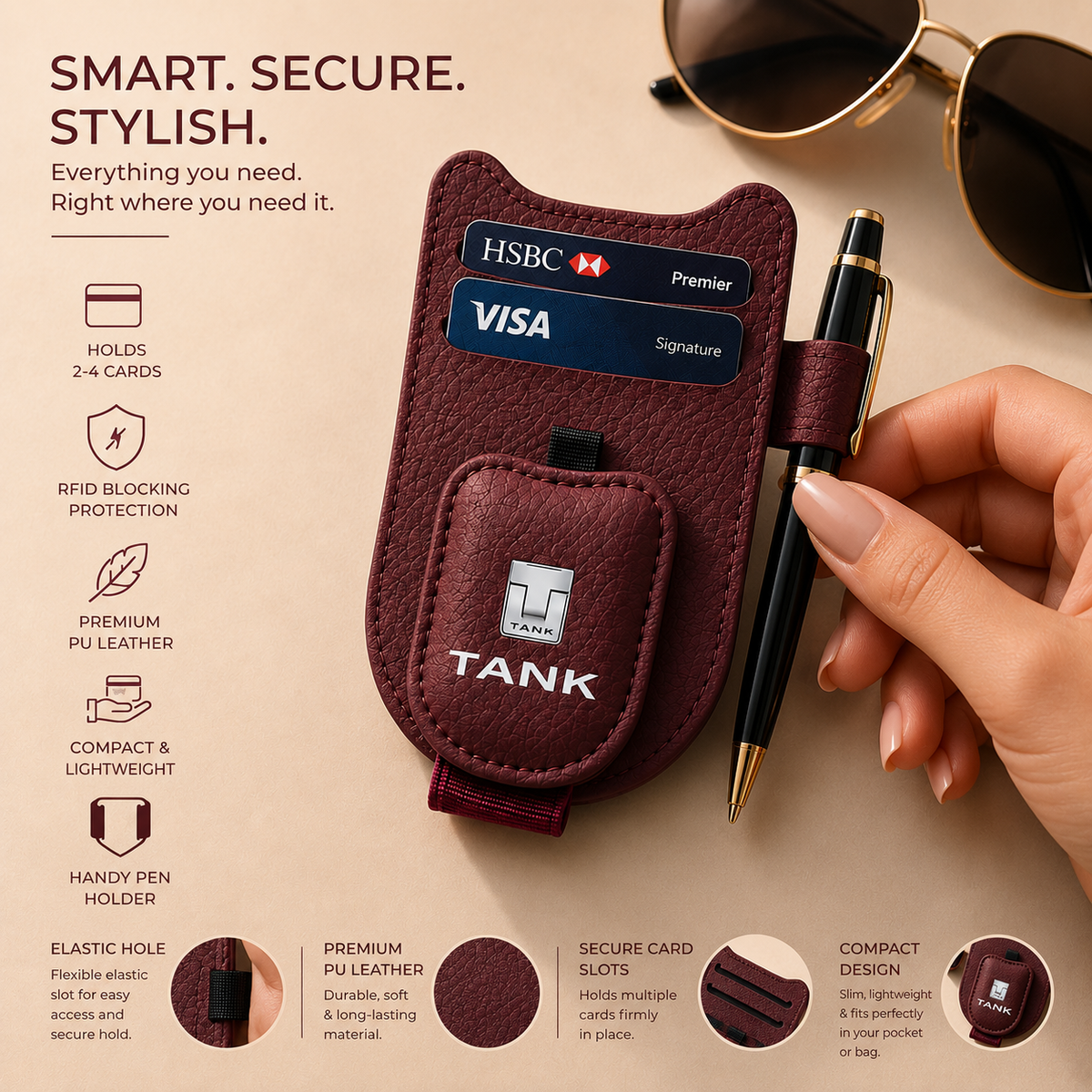 TANK Mounted Eyepiece Holder - Maroon