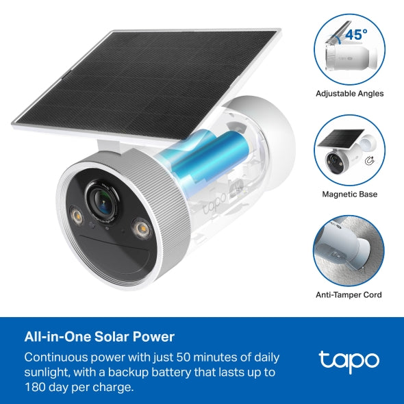 TP-Link Tapo C465 Battery-Powered Security Camera with Built-In Solar Panel 4K