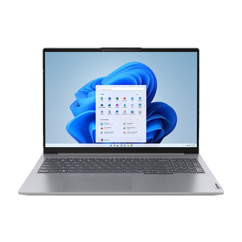 Lenovo ThinkBook 16 Gen 6 - 16" WUXGA / i7 / 8GB / 250GB (NVMe M.2 SSD) / Win 11 Pro / 1YW / Arabic/English / Arctic Grey - Laptop