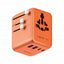 MOMAX 5-Port Mini Universal Travel GaN Charger with Dual AC - 70W / USB-A / USB-C / Solar Orange
