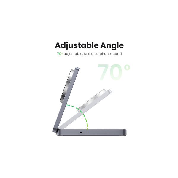 شاحن يوجرين  مغناطيسي لاسلكي شاحن  20 واط / رمادي