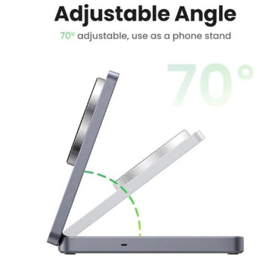 UGREEN 2-in-1 Magnetic Wireless Charger - 20W / White