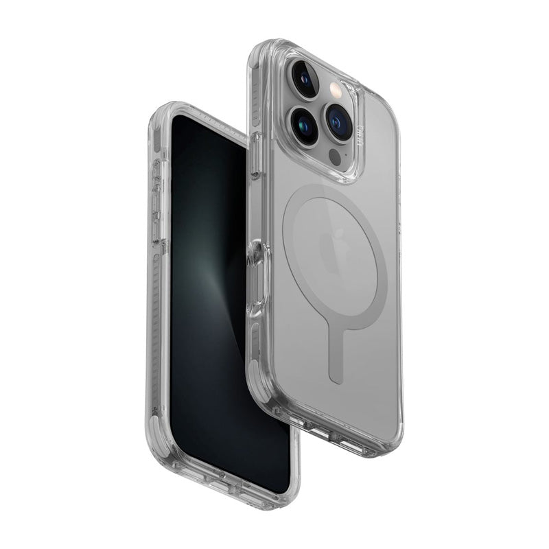 UNIQ Hybrid iPhone 16 Pro (2024) Case 6.3 Magclick Charging Combat - Stone Grey