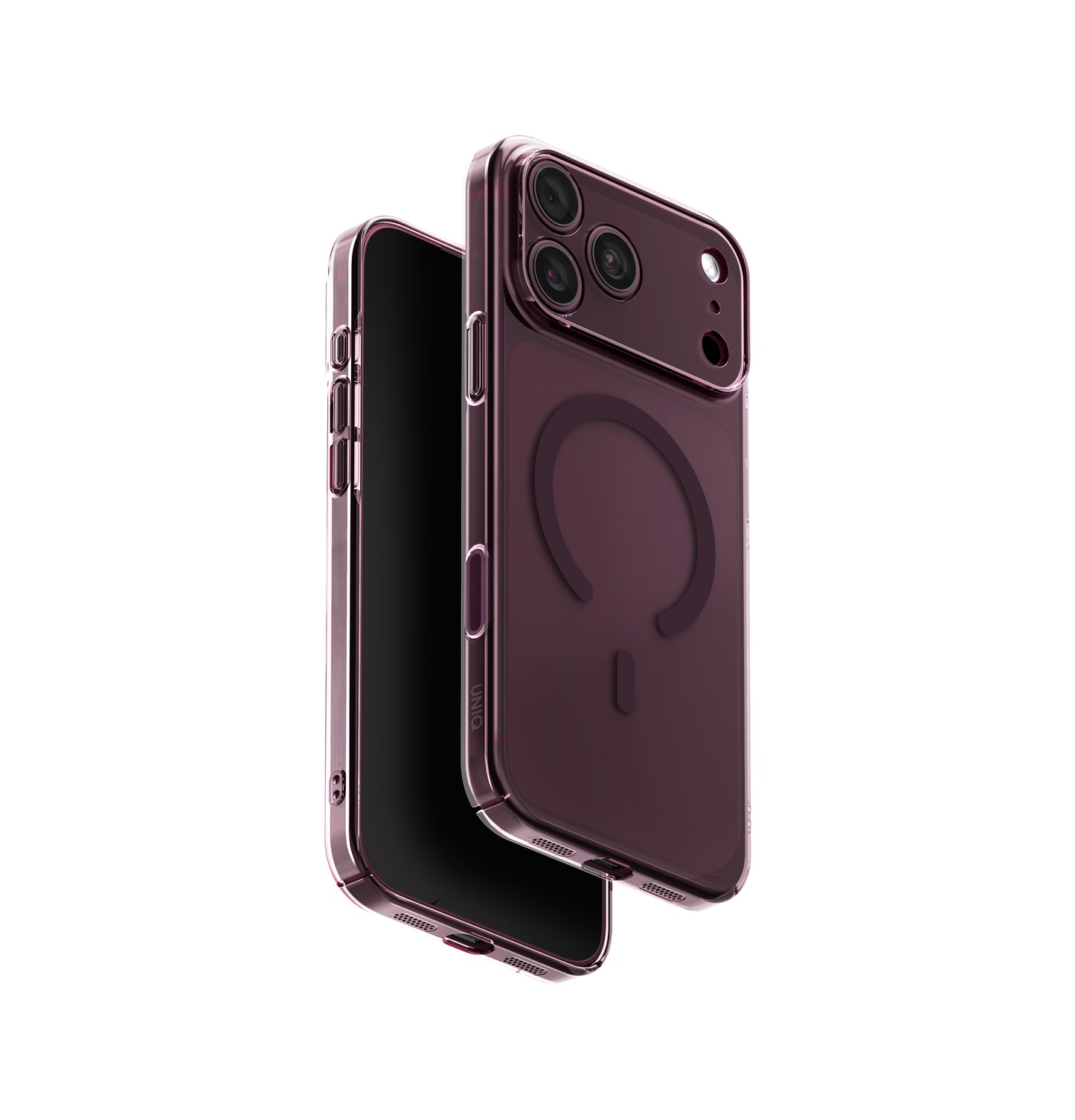 Uniq Hybrid Magclick Charging Airsuit For Apple iPhone 18 Pro - Glossy Burgundy