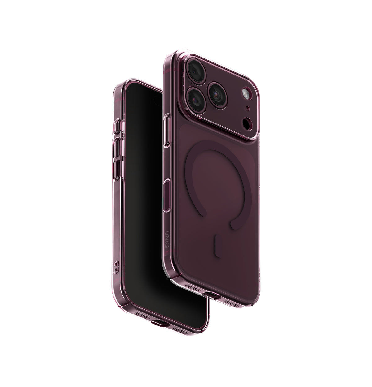 Uniq Hybrid Magclick Charging Airsuit For Apple iPhone 18 Pro Max - Glossy Burgundy