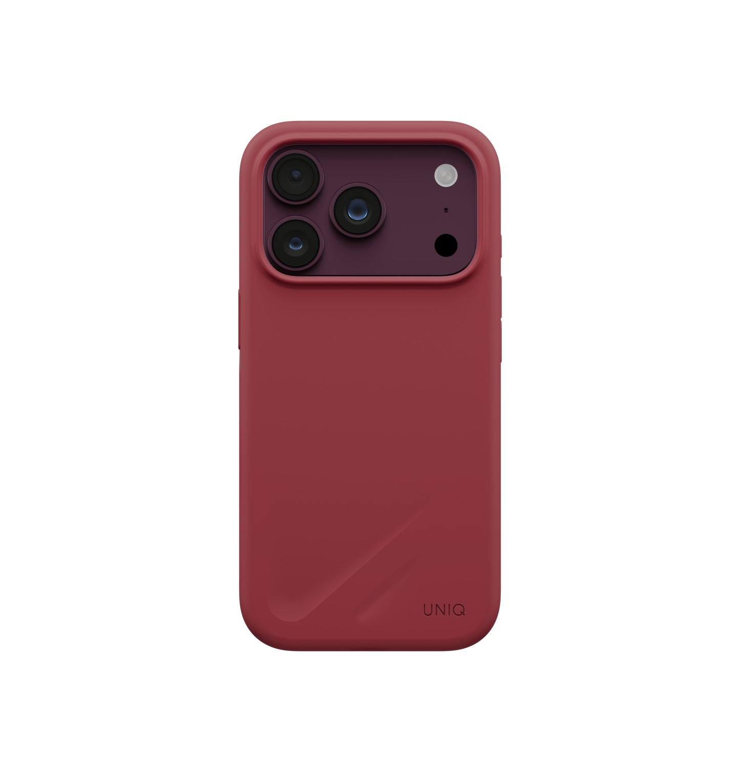 Uniq Hybrid Lino MagSafe Case for iPhone 18 Pro Max - Cranberry Red