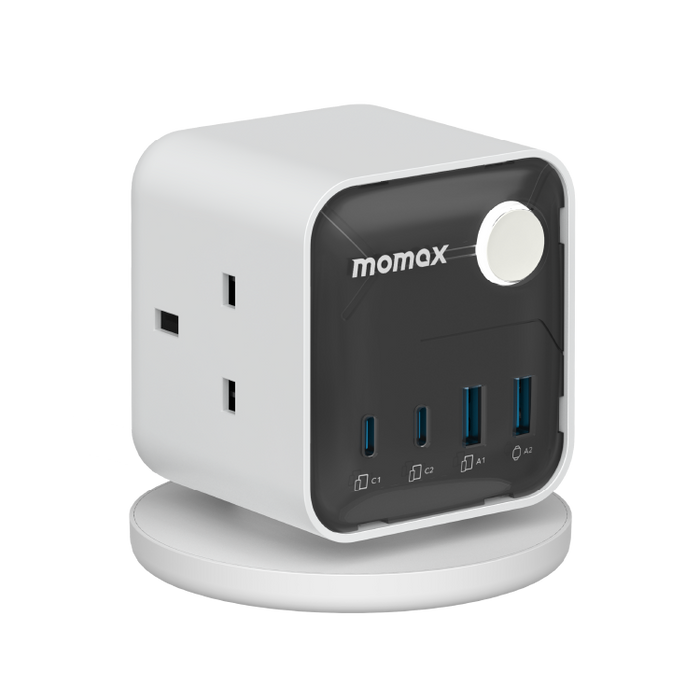 MOMAX 3-Outlet GaN Power Cube - 25W / USB-A / USB-C / White – WIBI ...