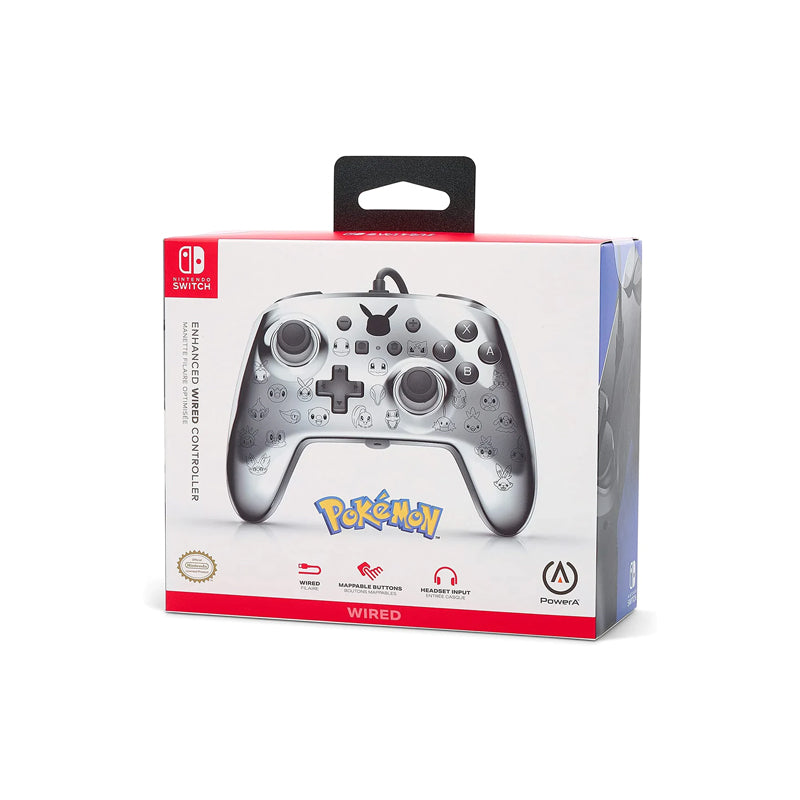 PowerA Pokemon Wired Controller Pikachu Black - Silver