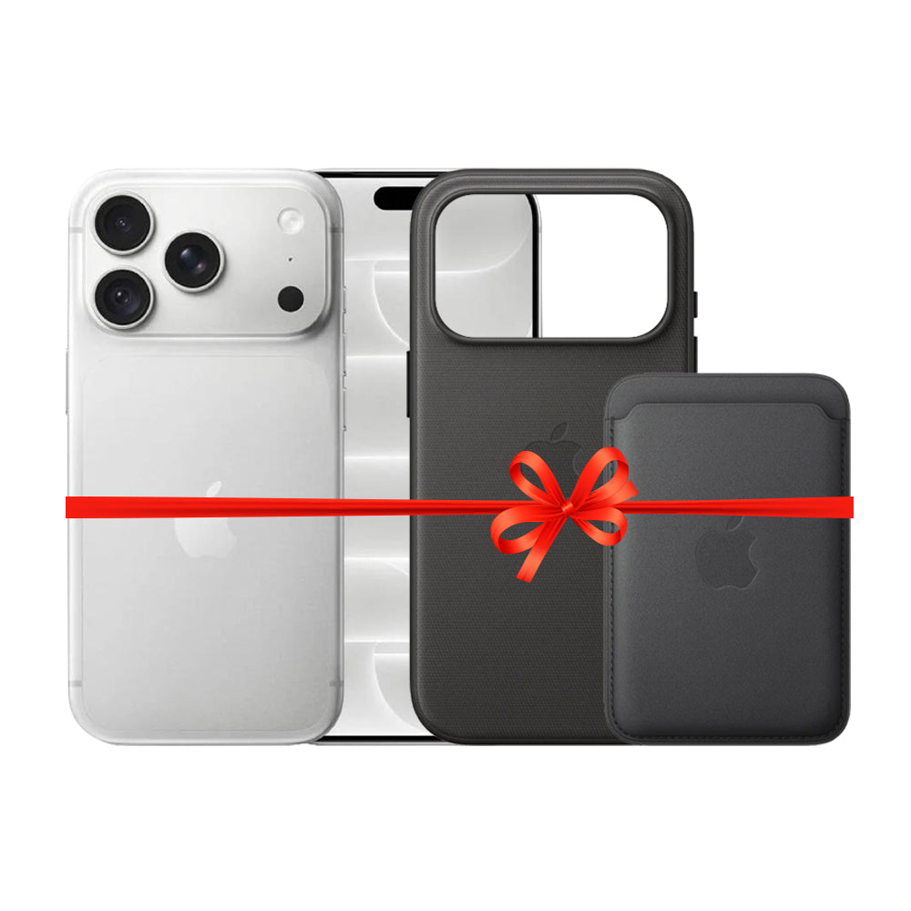 Apple iPhone 18 Pro - 512GB / Silver / 5G / 6.3" / Middle East Version + Apple iPhone 18 Pro TechWoven MagSafe Case - Black + Apple iPhone FineWoven MagSafe Wallet - Black - Bundle Offer