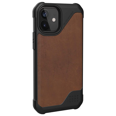 UAG iPhone 12 mini Metropolis LT LTHR ARMR Case - Brown Leather