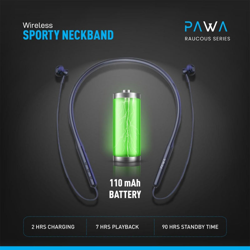 PAWA Wireless Sporty Neckband - Black