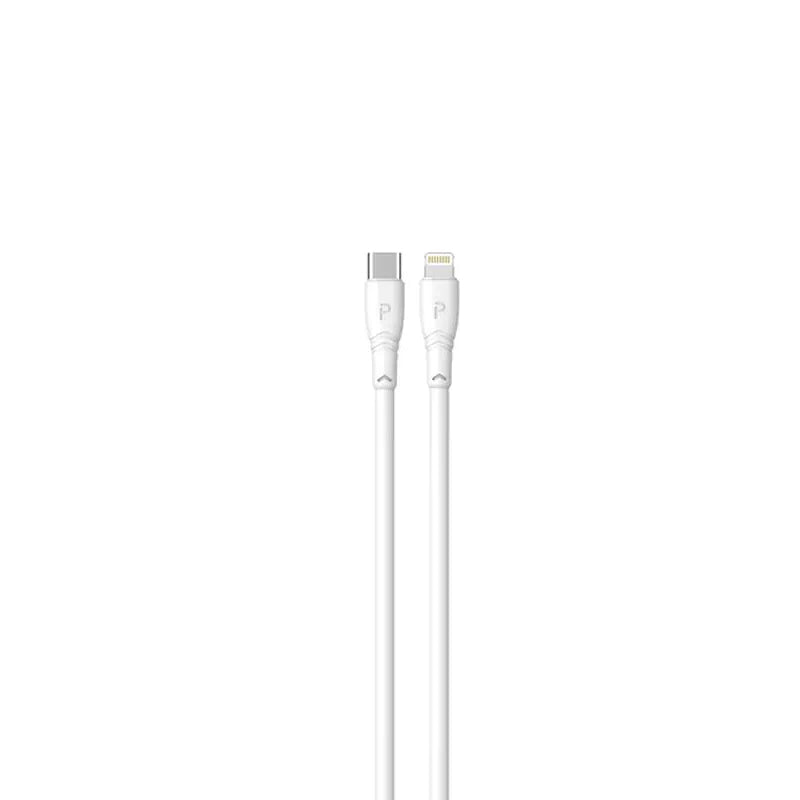 Pawa PVC 20W Data & Quick Charging USB-C to Lightning Cable 2m/6.5ft - White