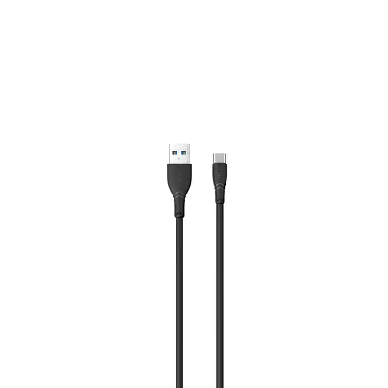 Pawa PVC 3A Data & Quick Charging Type-C Cable 2m/6.5ft - Black