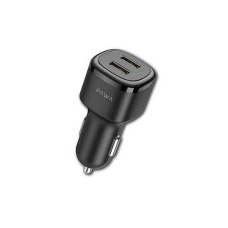 Pawa Solid Car Charger PD 48W+ QC - Black