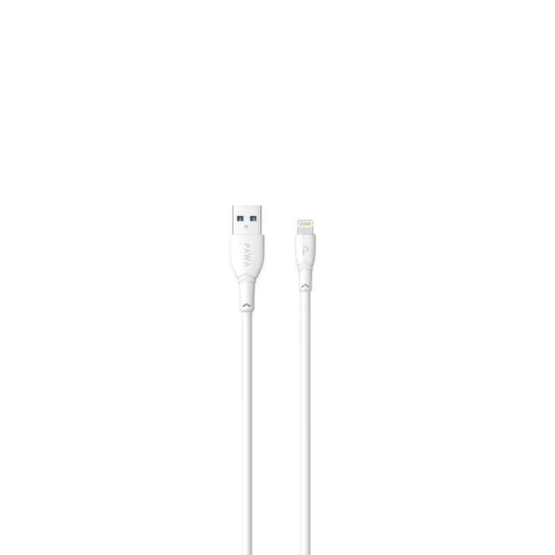 Pawa PVC 2.4A Data & Quick Charging Lightning Cable 2m/6.5ft - White