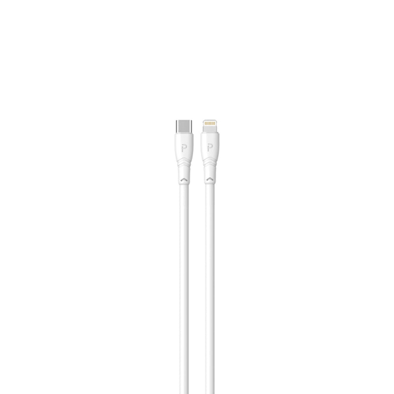 PAWA USB C To Lightning 20W Data Cable - White