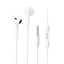 Wekome YA09 SHQ Series 3.5mm Music Semi-in-ear Wired Earphone - White