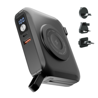 Statik SmartCharge Pro 5-in-1 Travel Charger - 15000mAh / USB-A / USB-C / Black