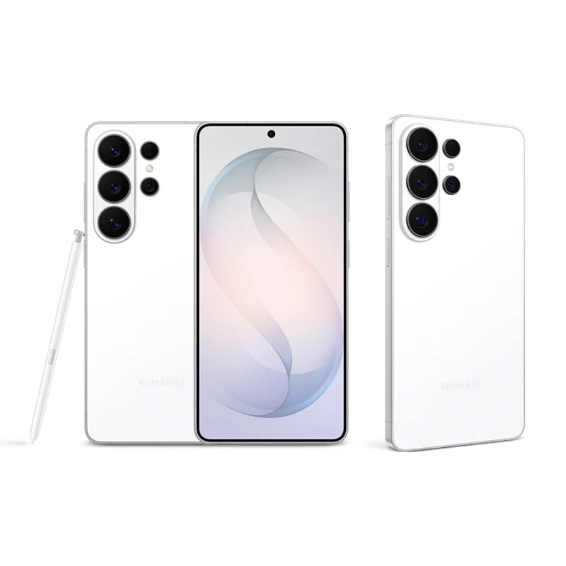 Bundle Offer - Samsung Galaxy S26 Ultra - 512GB / 6.9" Quad HD+ / Wi-Fi / 5G / White - Mobile + Samsung Galaxy S26 Ultra Clear Magnet Case - Transparent + Elephant Horn HD Clear Premium Tempered Glass For Samsung Galaxy S26 Ultra - Clear