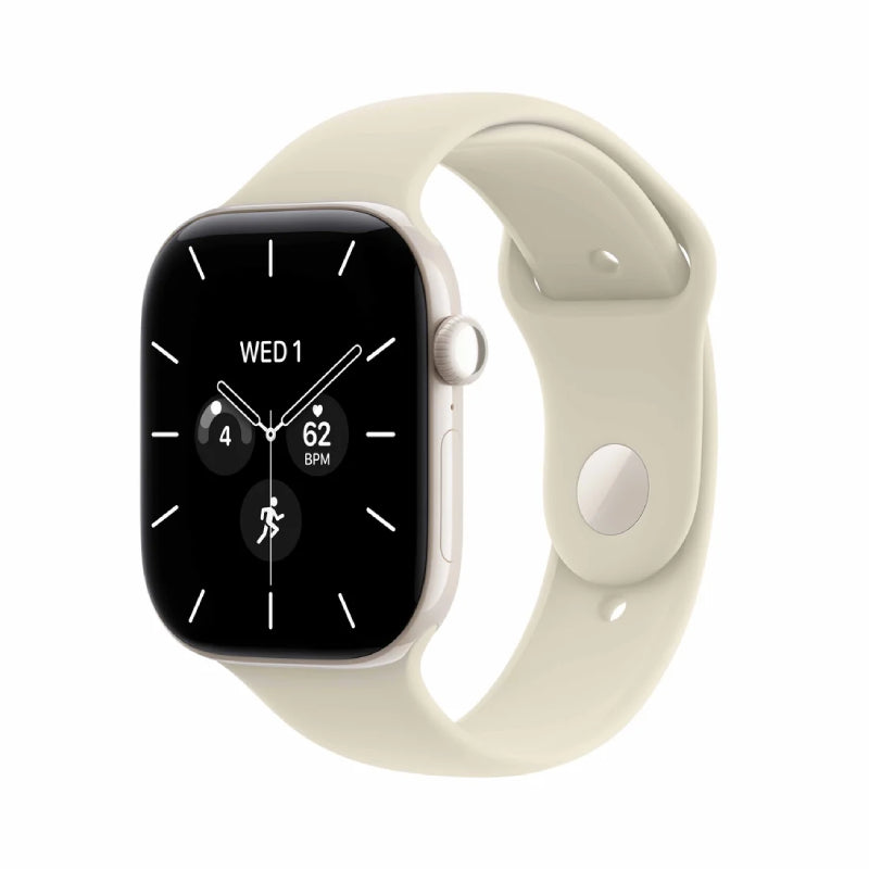 Apple Watch Series 12 - LTPO OLED / 64GB / 46mm / Bluetooth / Wi-Fi + Cellular / Medium/Large / Pearl White Ceramic Case with Sand Sport Band