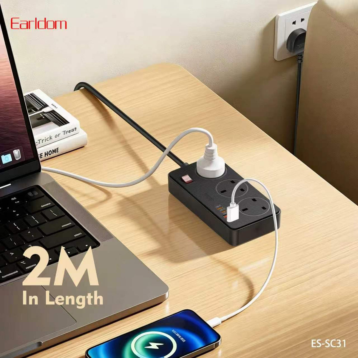 Earldom SC31 Multi-Socket Power Strips- Black (Gmark Approved)