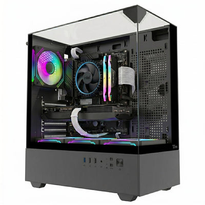 Twisted Minds Fury Series ATX Mid Tower Gaming Case - Black (4 ARGB Fans Included)