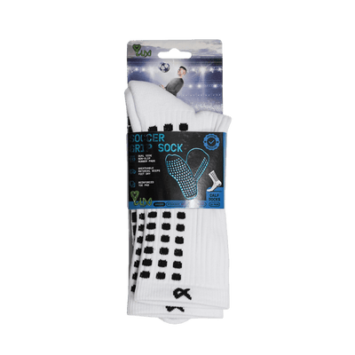 Lux Soccer Grip Calf Sock - White
