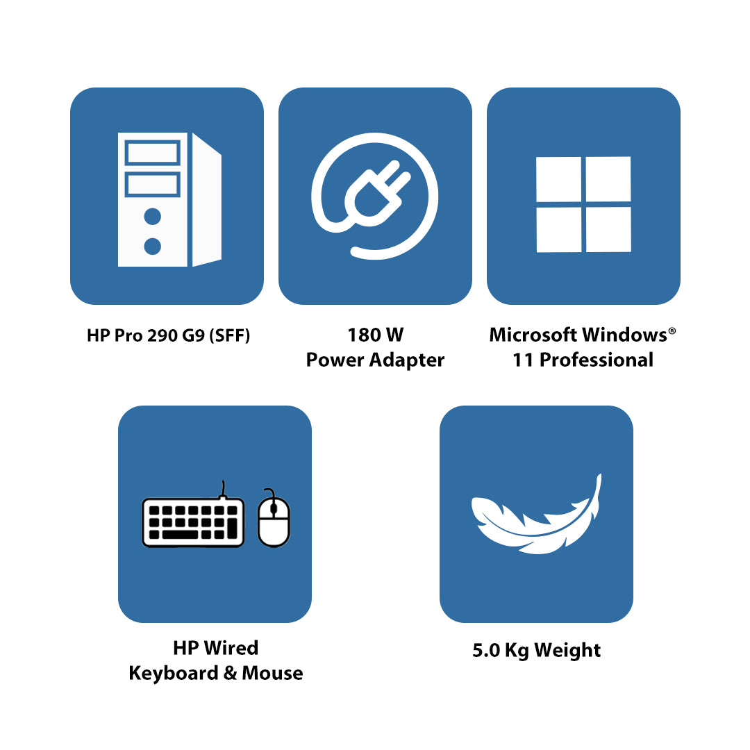 HP Pro 290 G9 (SFF) - i5 / 8GB / 1TB (NVMe M.2 SSD) / Win 11 Pro / 1YW - Desktop