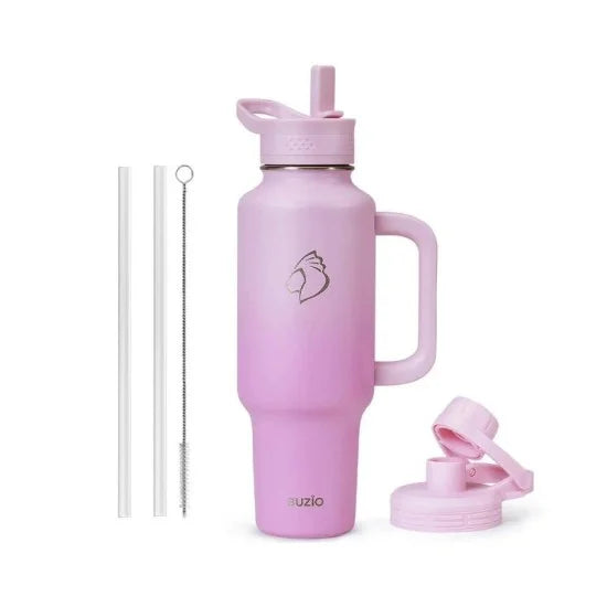 Buzio Trophy Series Handled Water Bottle for Car 1.2L - Pink