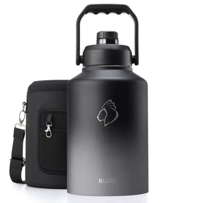 Buzio Rock Series One Gallon Jug with Spout Lid and Sleeve 3.8L - Shadow