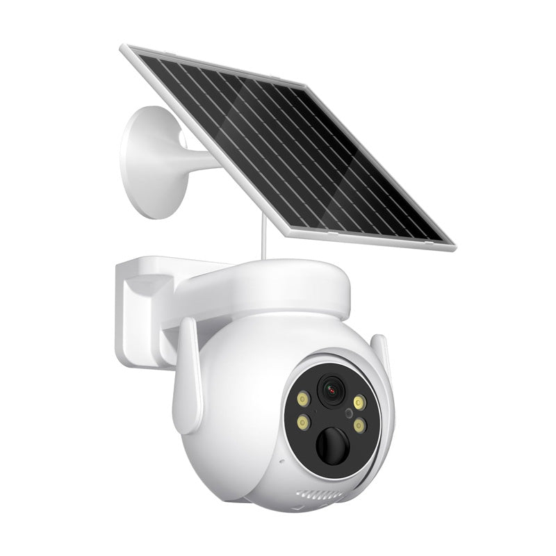 XO CR10 Solar Powered Night Vision Security Cameras Outdoor - 2K / WiFi / Bluetooth - White