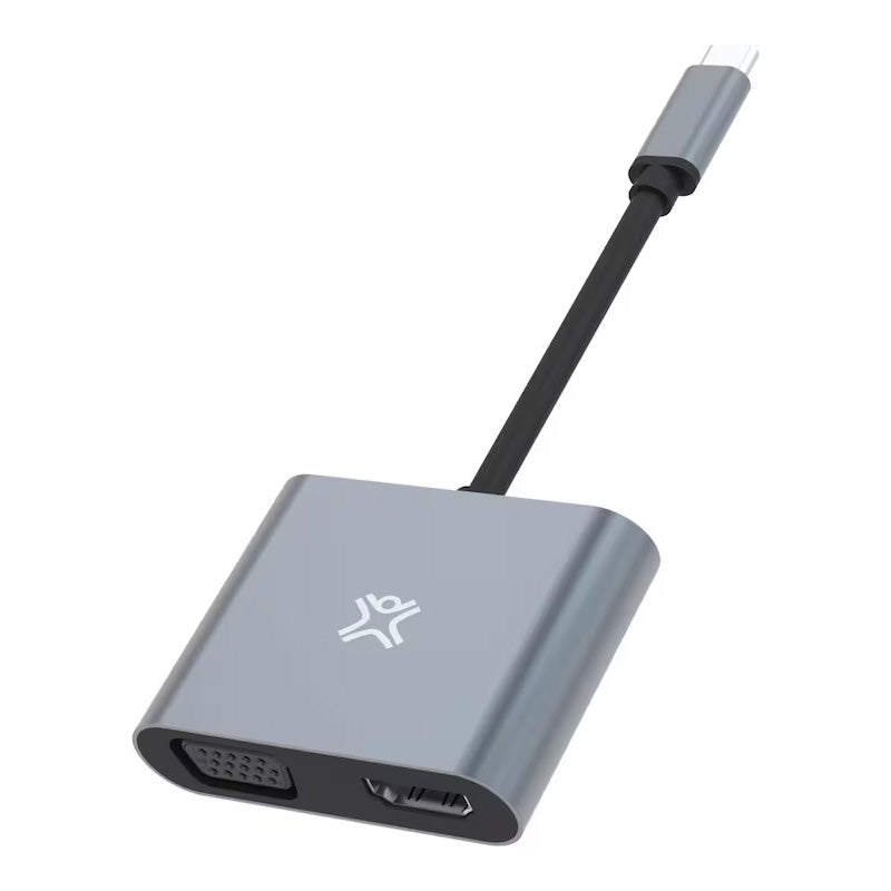 Xtrememac Notebook Adapters - 2-in-1 / USB-C / Silver