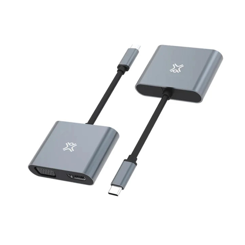 Xtrememac Notebook Adapters - 2-in-1 / USB-C / Silver