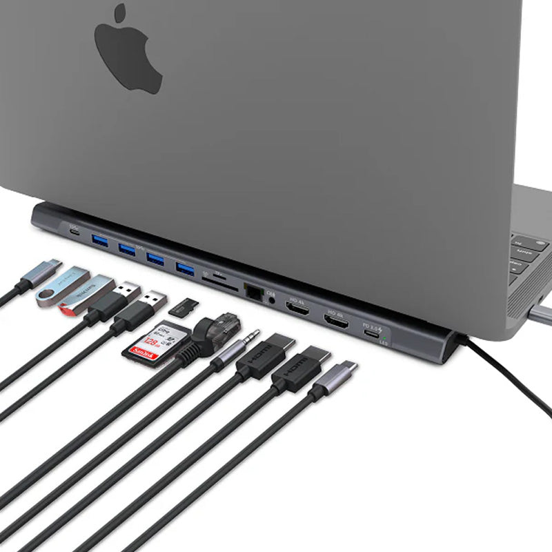 Xtrememac Docking Hub Station 12-ports / USB-C - Space Grey