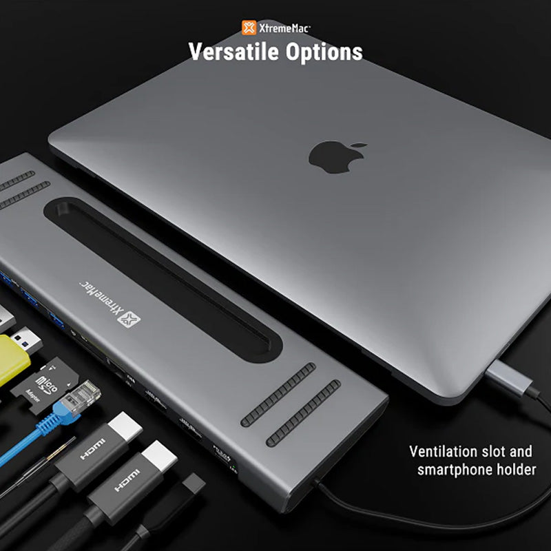 Xtrememac Docking Hub Station 12-ports / USB-C - Space Grey