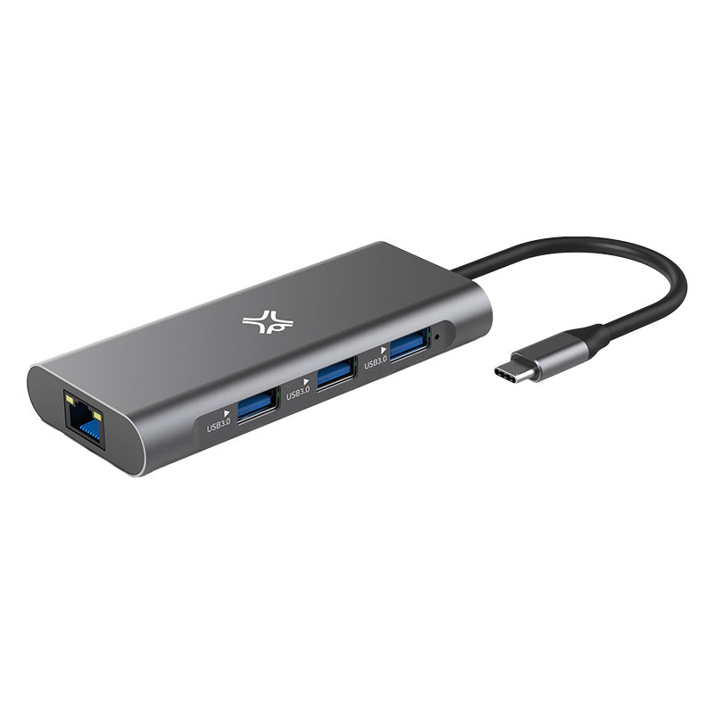 Xtrememac Card Reader - 8-in-1 / USB-C / Silver