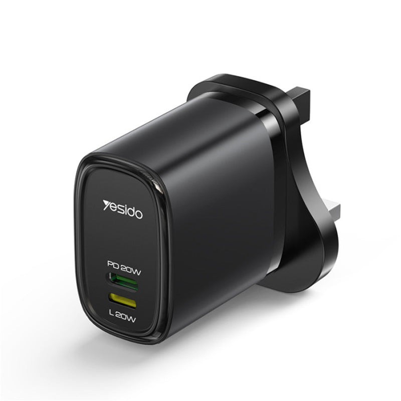 Yesido YC43 20W Fast Charging Charger Adapter - Lighting / Type-C - Black