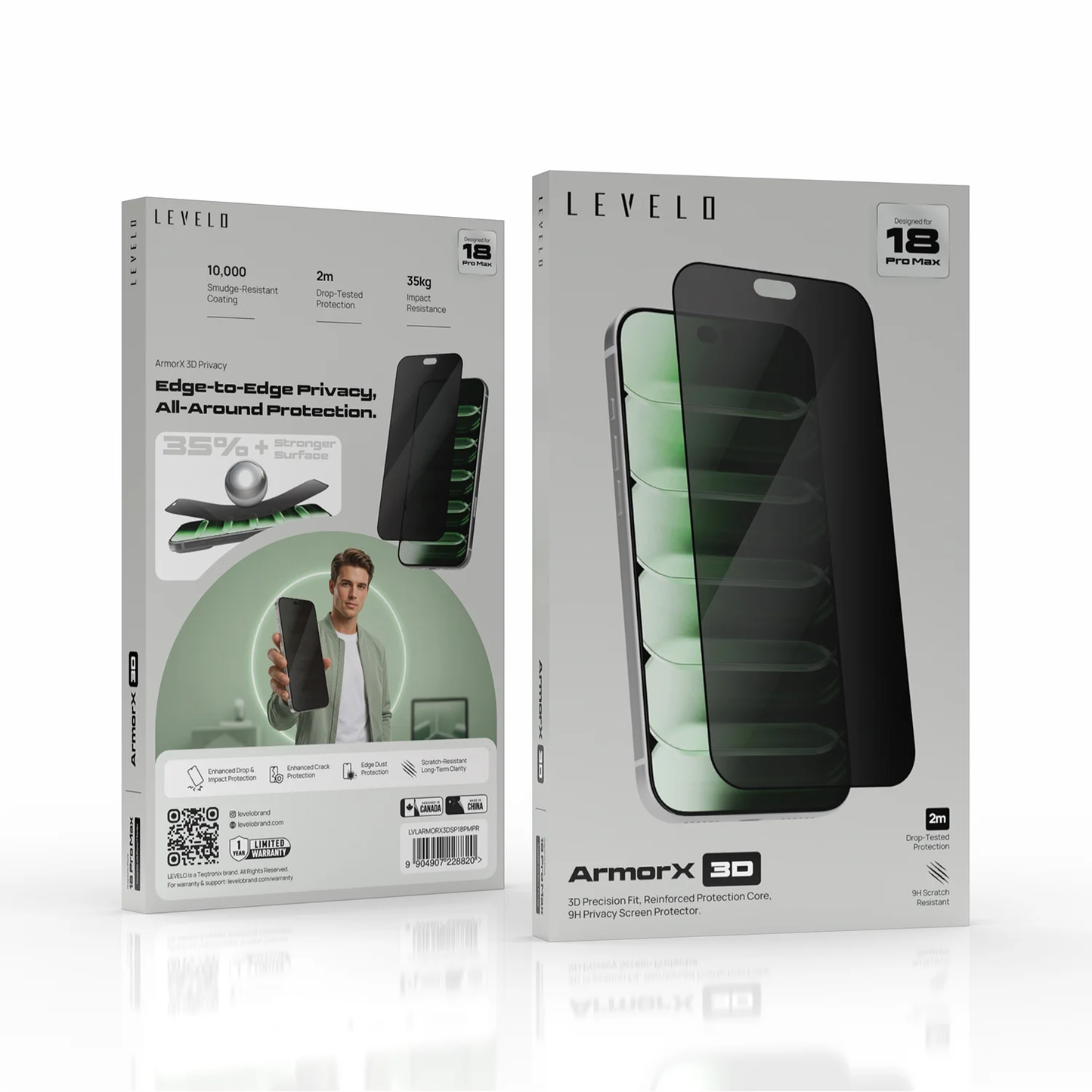 Levelo ArmorX 3D Screen Protector For Apple iPhone 18 Pro Max - Privacy