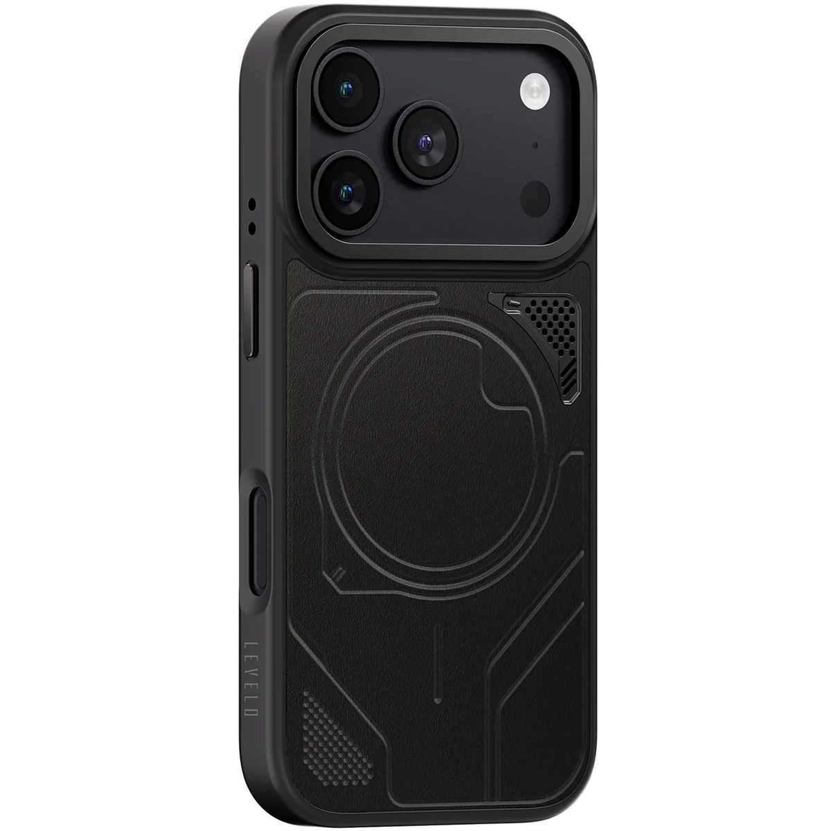 Levelo OPAL MagSafe Hybrid Armor Case For Apple iPhone 18 Pro - Black