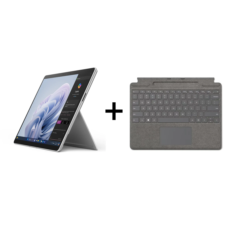 Microsoft Surface Pro 10 - 13.0" / Ultra 7 165U / 16GB / 512GB SSD / Win 11 Pro / Platinum / Business Edition + Microsoft Surface Pro Signature Keyboard - Magnetic / Arabic/English / Platinum - Microsoft Surface Pro 10