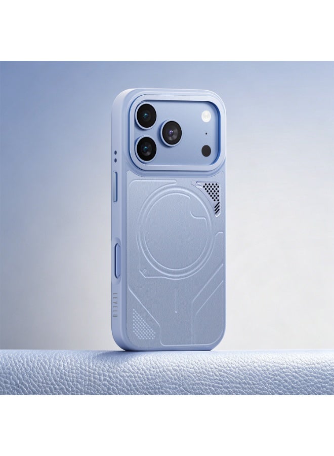 Levelo OPAL MagSafe Hybrid Armor Case For Apple iPhone 18 Pro - Light Blue